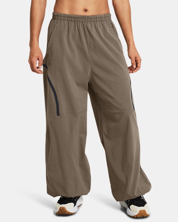 Women's UA Unstoppable Vent Parachute Pants in Brown image number 0